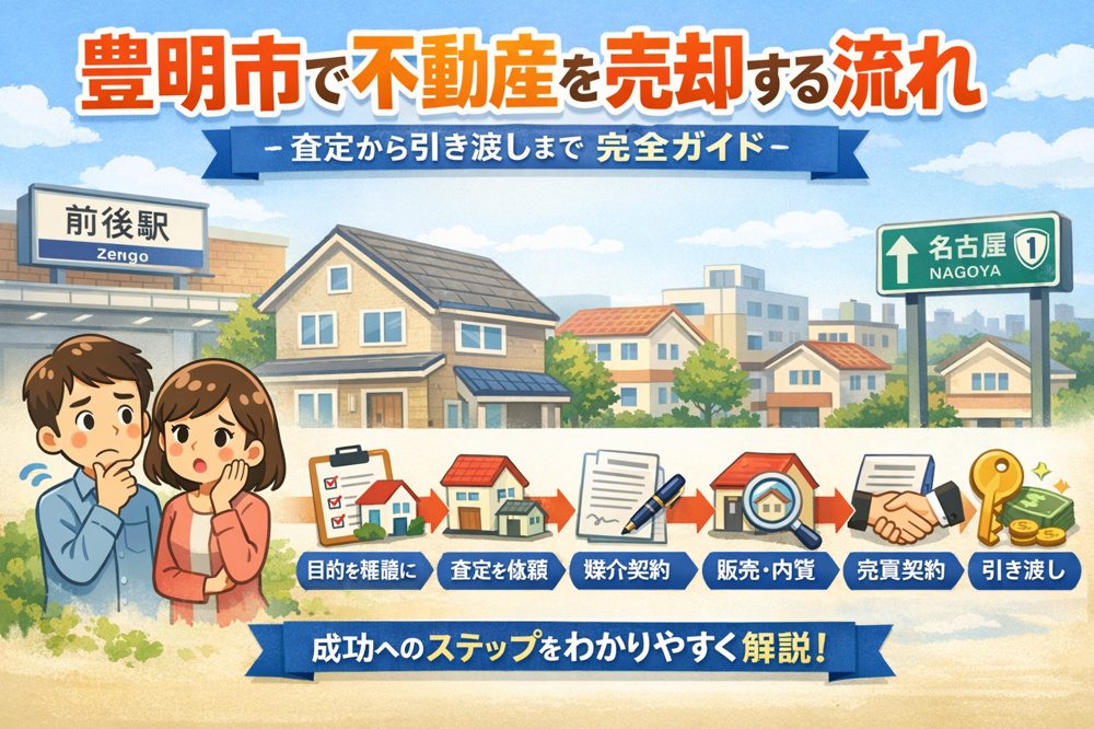 豊明市で不動産を売却する流れ｜査定から引き渡しまで失敗しない完全ガイド ― 初めてでも損しない、地元密着プロが教える売却のすべて ―の画像