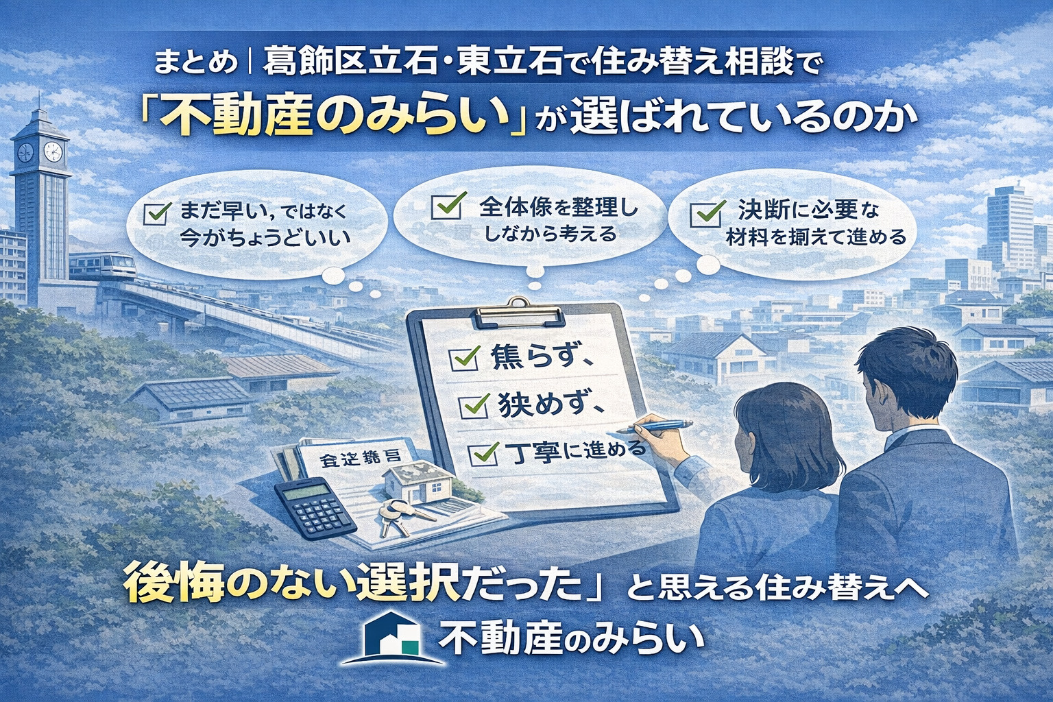 葛飾区立石・東立石で住み替えを後悔しないための中古不動産売却まとめ