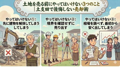 土地を売る前にやってはいけない3つのこと|土支田で後悔しない売却術の画像