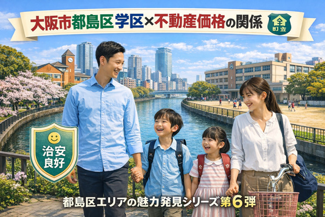 大阪市都島区 学区×不動産価格の関係 都島区エリアの魅力発見シリーズ第6弾 の画像