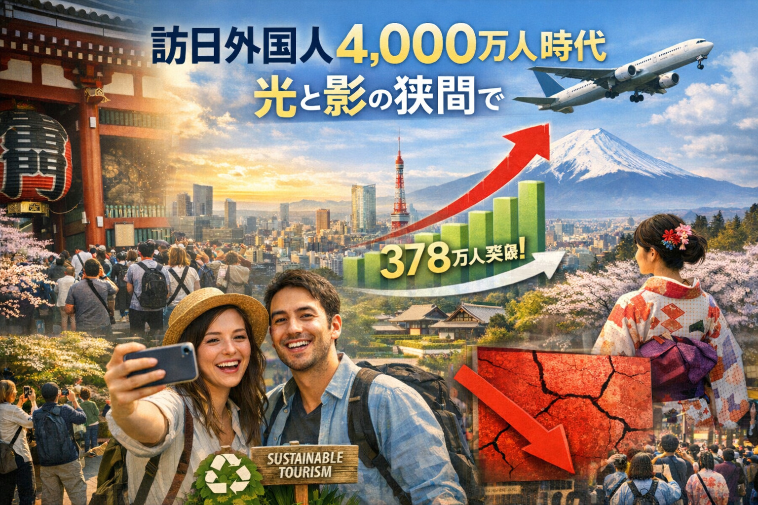 【インバウンド】過去最高を更新する訪日外国人客数 ― 年間4,000万人時代に見える光と影の画像