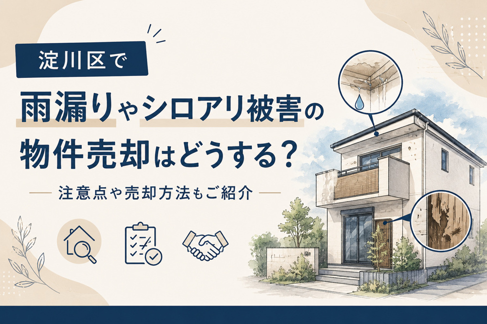 淀川区で雨漏りやシロアリ被害の物件売却はどうする？注意点や売却方法もご紹介の画像