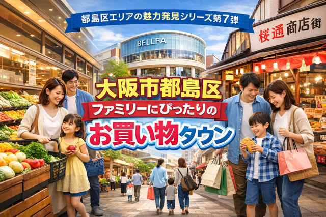 大阪市都島区 ファミリーにぴったりのお買い物タウン 都島区エリアの魅力発見シリーズ第7弾の画像