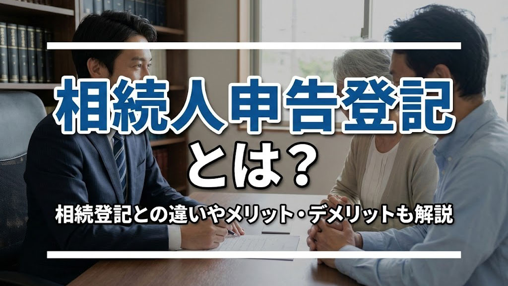 相続人申告登記とは？相続登記との違いやメリット・デメリットも解説