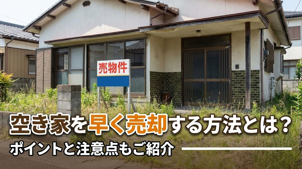 空き家を早く売却する方法とは？ポイントと注意点もご紹介