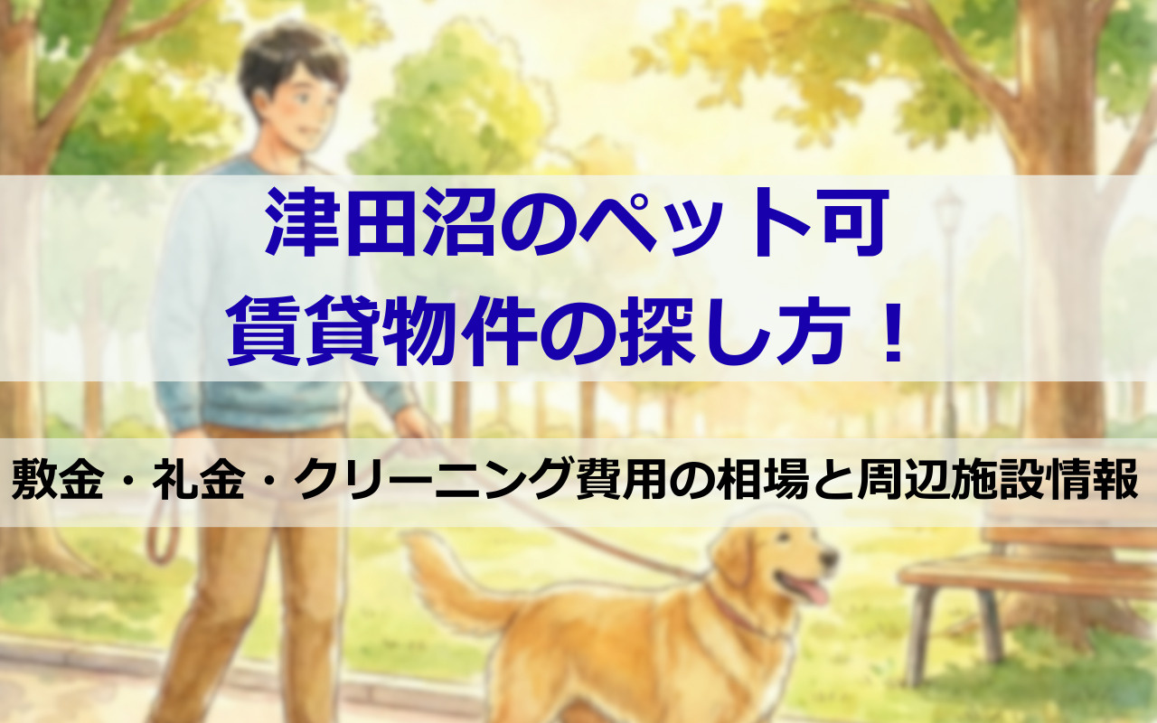 津田沼のペット可物件の探し方！敷金・礼金・クリーニング費用の相場と周辺施設情報