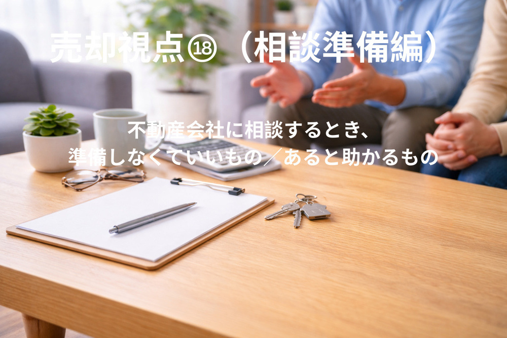 不動産会社に相談するとき、準備しなくていいもの／あると助かるものの画像