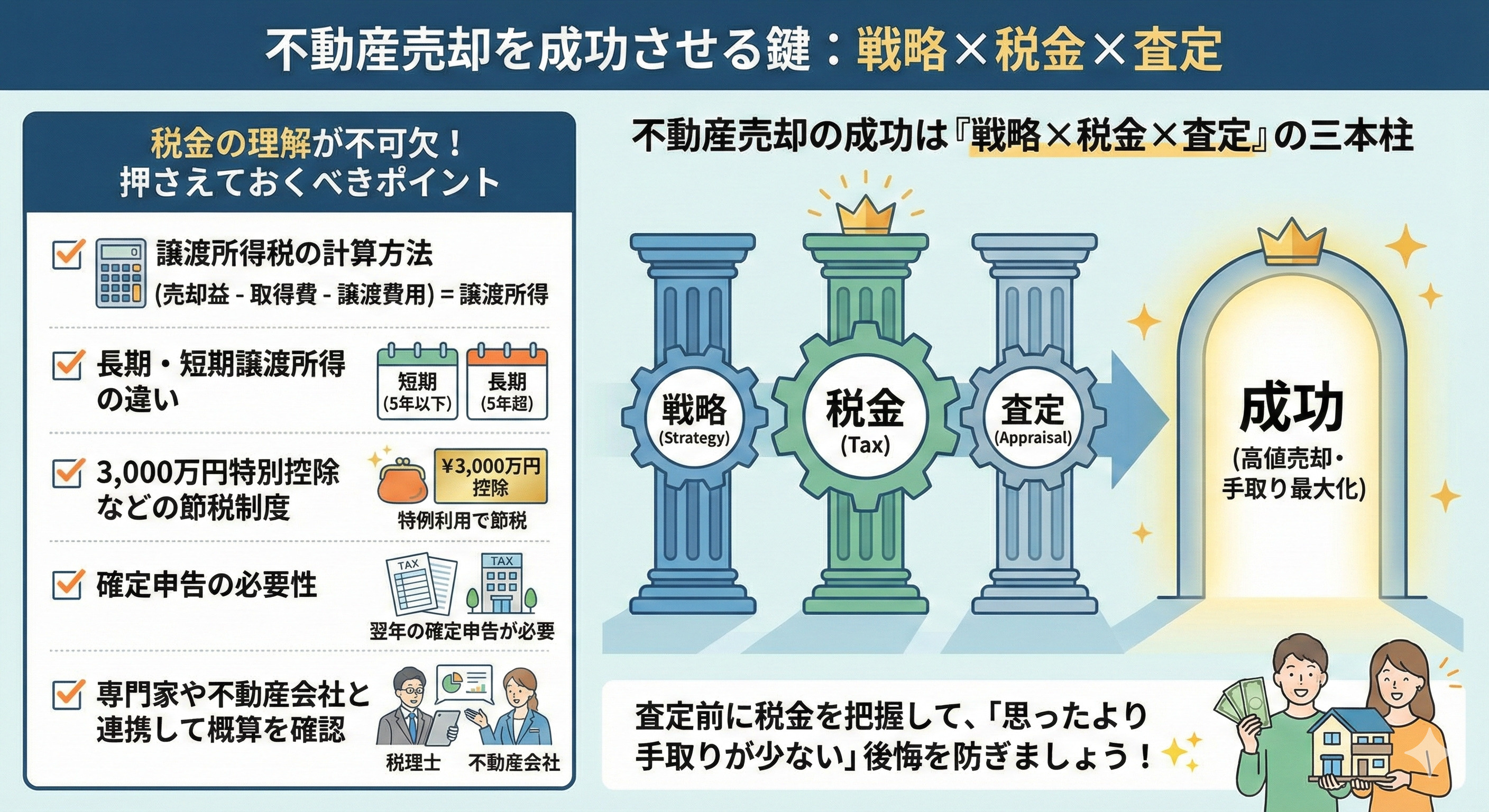 不動産売却の税金｜査定前に必ず知っておくべき基礎知識の画像