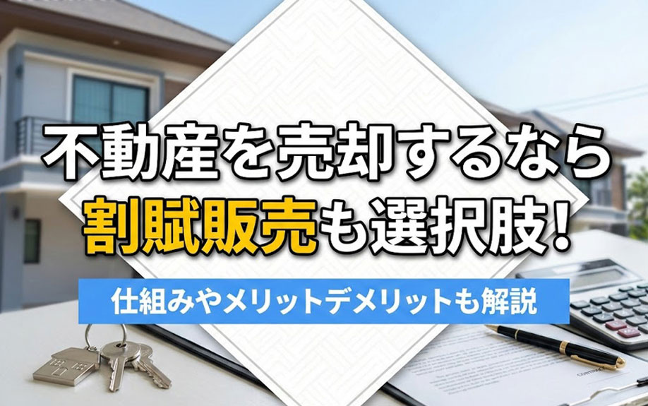 不動産を売却するなら割賦販売も選択肢！仕組みやメリットデメリットも解説