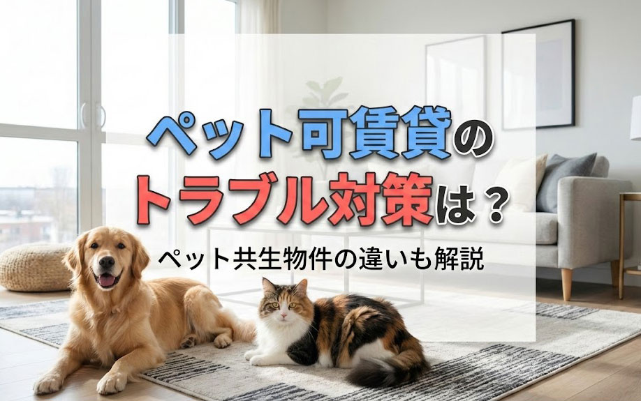 ペット可賃貸のトラブル対策は？ペット共生物件の違いも解説