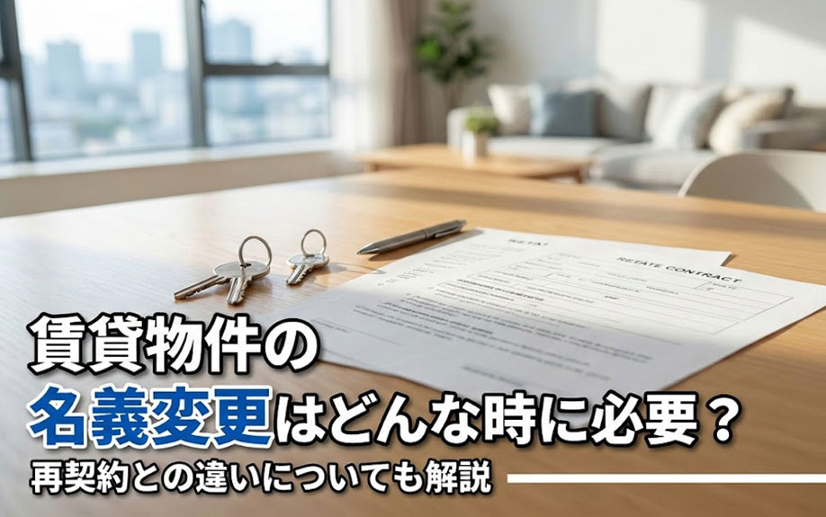 賃貸物件の名義変更はどんな時に必要？再契約との違いについても解説