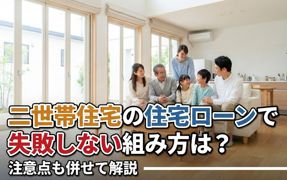 二世帯住宅の住宅ローンで失敗しない組み方は？注意点も併せて解説