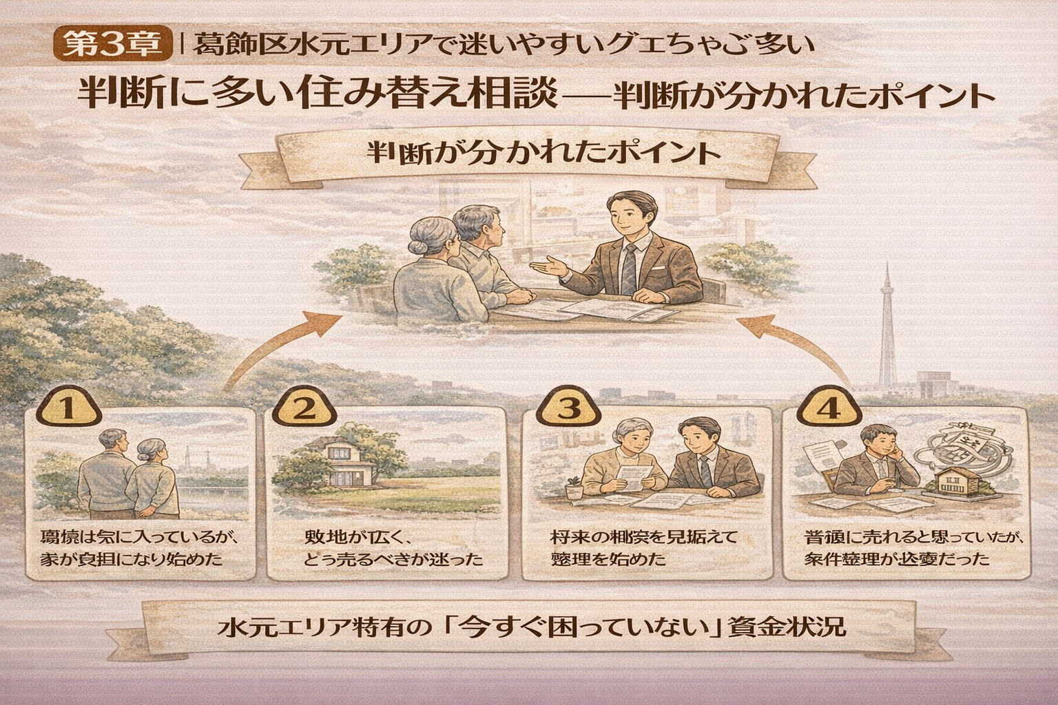 葛飾区水元・東水元・西水元・南水元で実際に多い住み替え相談事例
