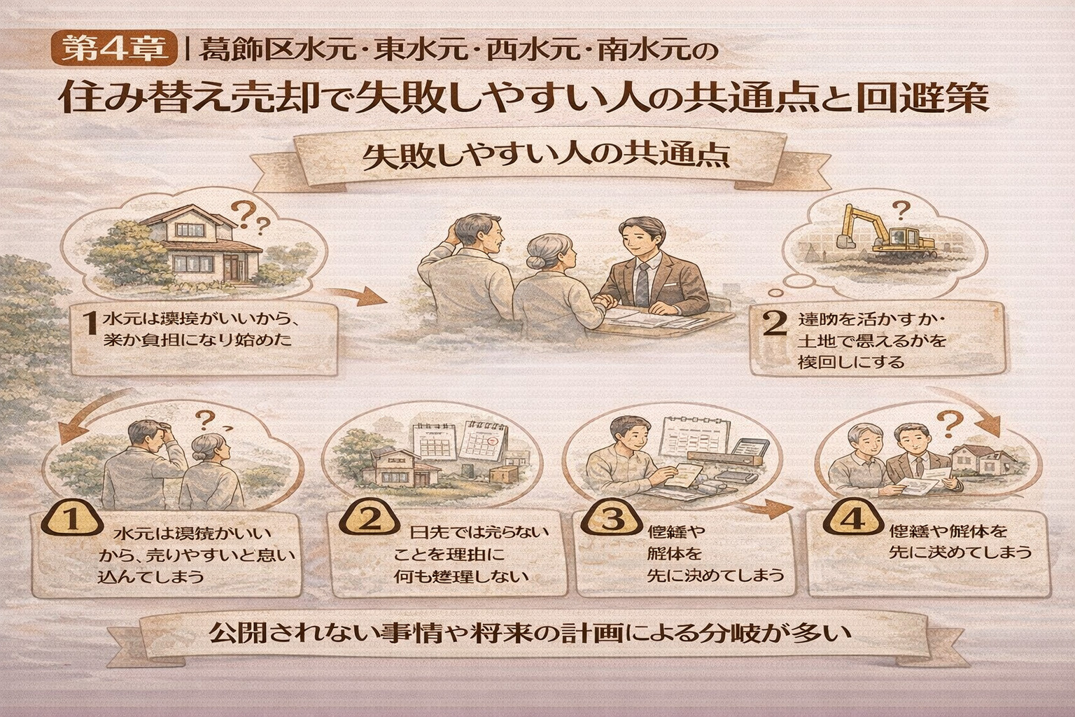 葛飾区水元エリアの住み替え売却で失敗しやすいポイントと回避策