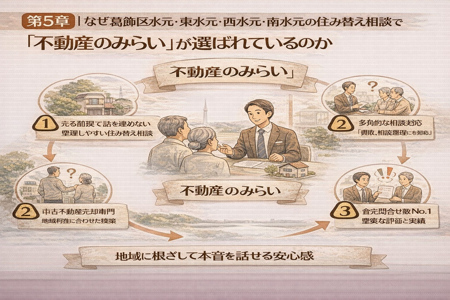 葛飾区水元エリアで不動産のみらいが住み替え相談で選ばれている理由