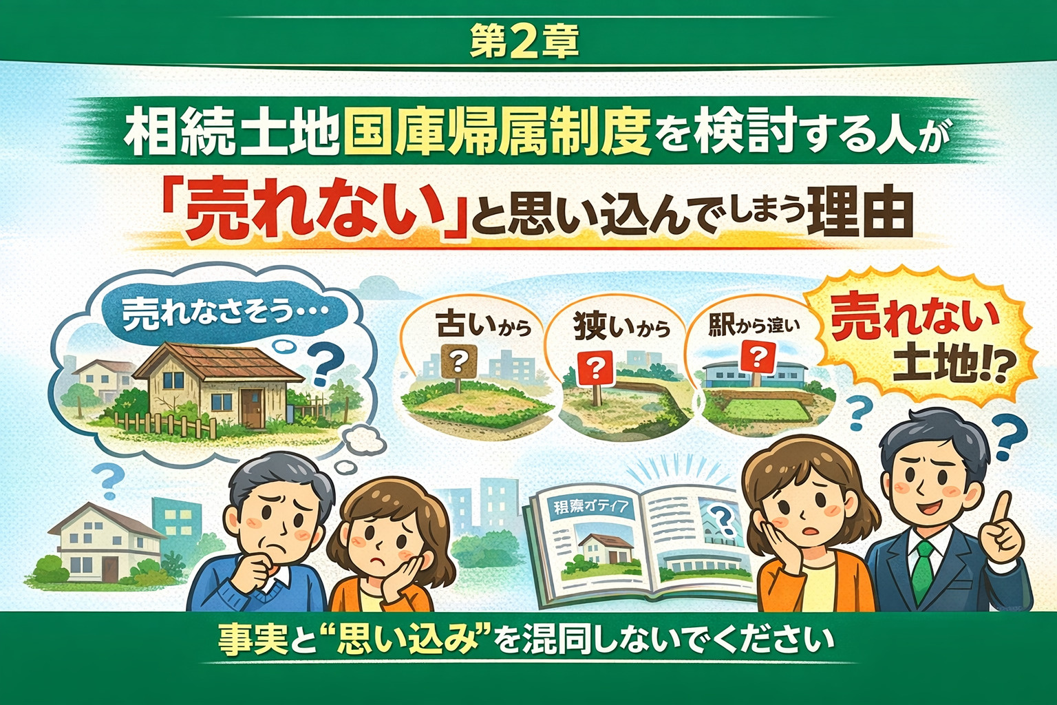 相続した土地は売れないと誤解してしまう理由を解説する不動産売却の考え方イメージ