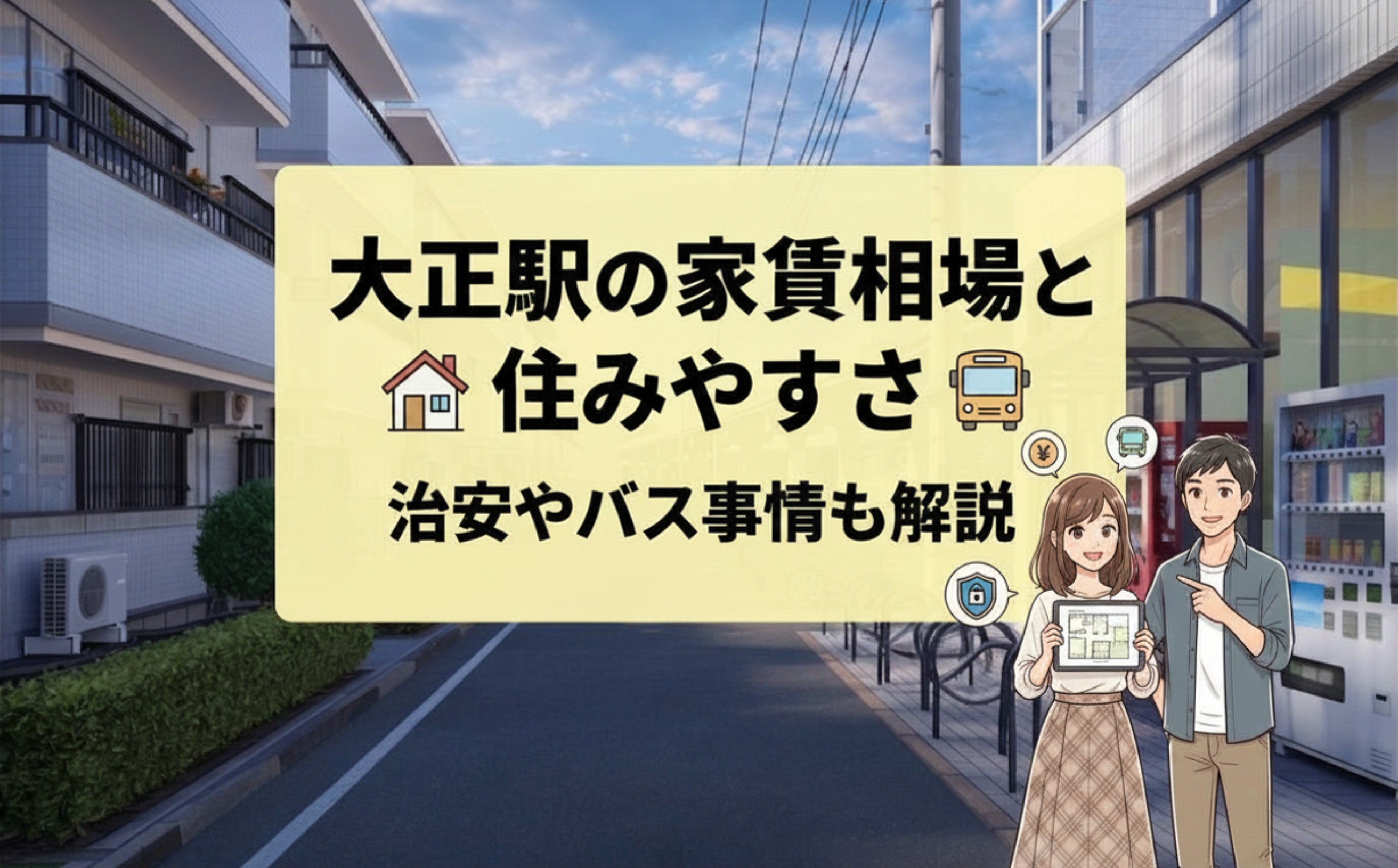 【2026年最新】大正駅の家賃相場と住みやすさ｜治安やバス事情も解説の画像