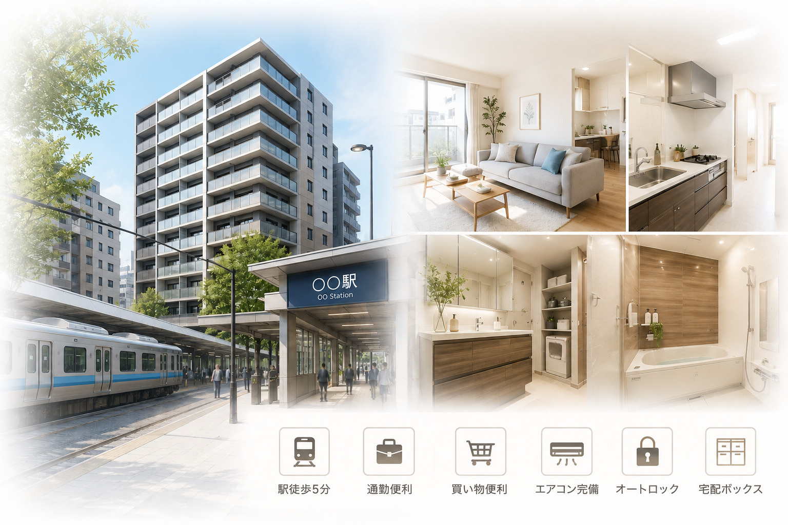 駅徒歩5分以内の部屋を探すならおすすめポイントは？利便性や設備選びのコツも紹介の画像