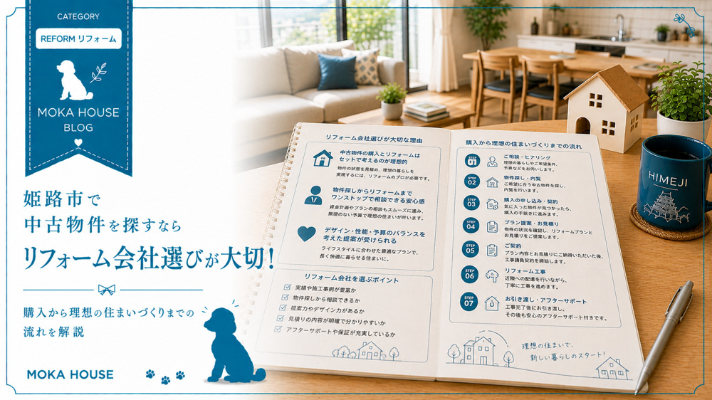 姫路市で中古物件を探すならリフォーム会社選びが大切！購入から理想の住まいづくりまでの流れを解説の画像