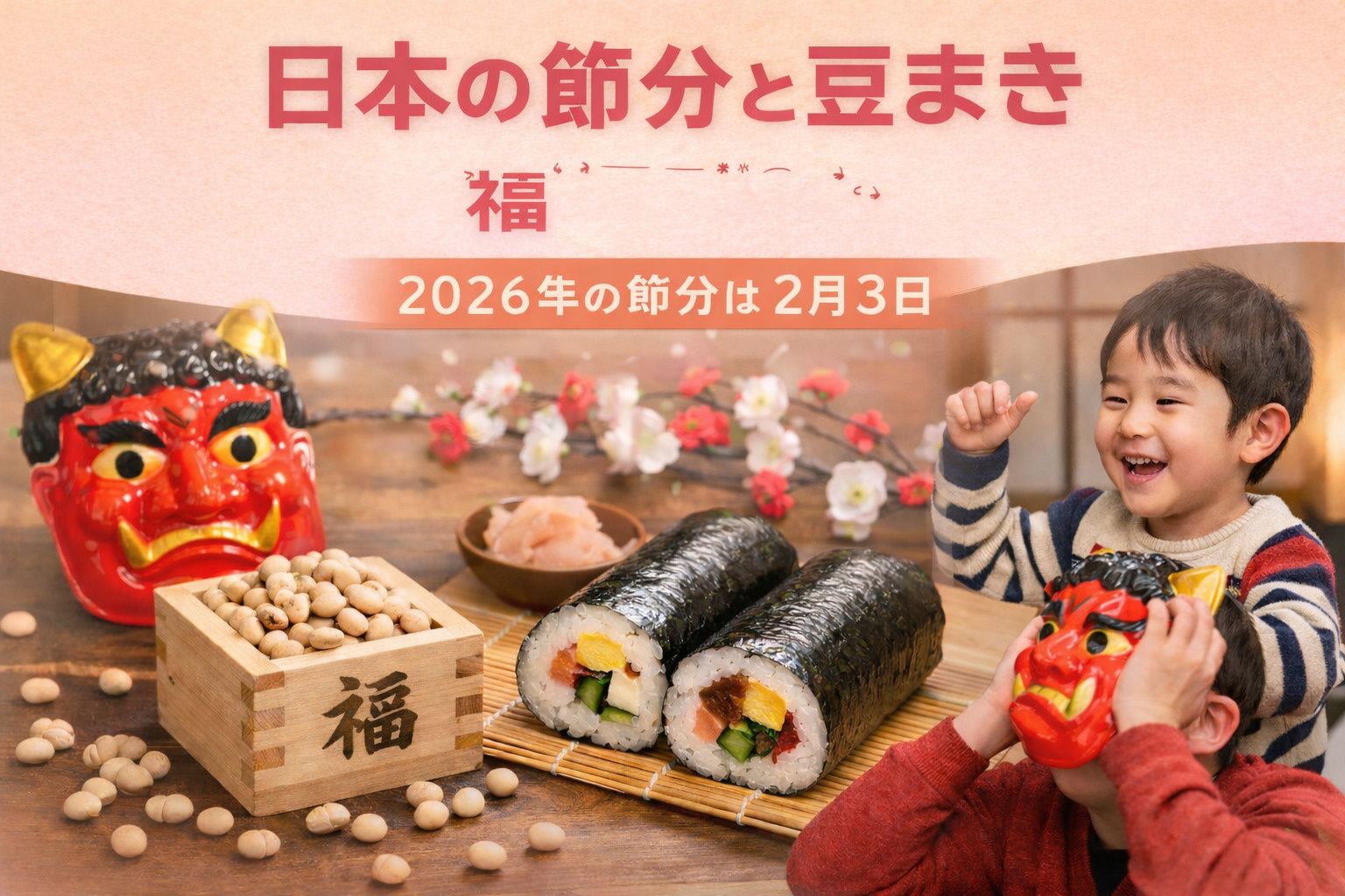 外国人にもわかる日本の豆まき習慣の画像