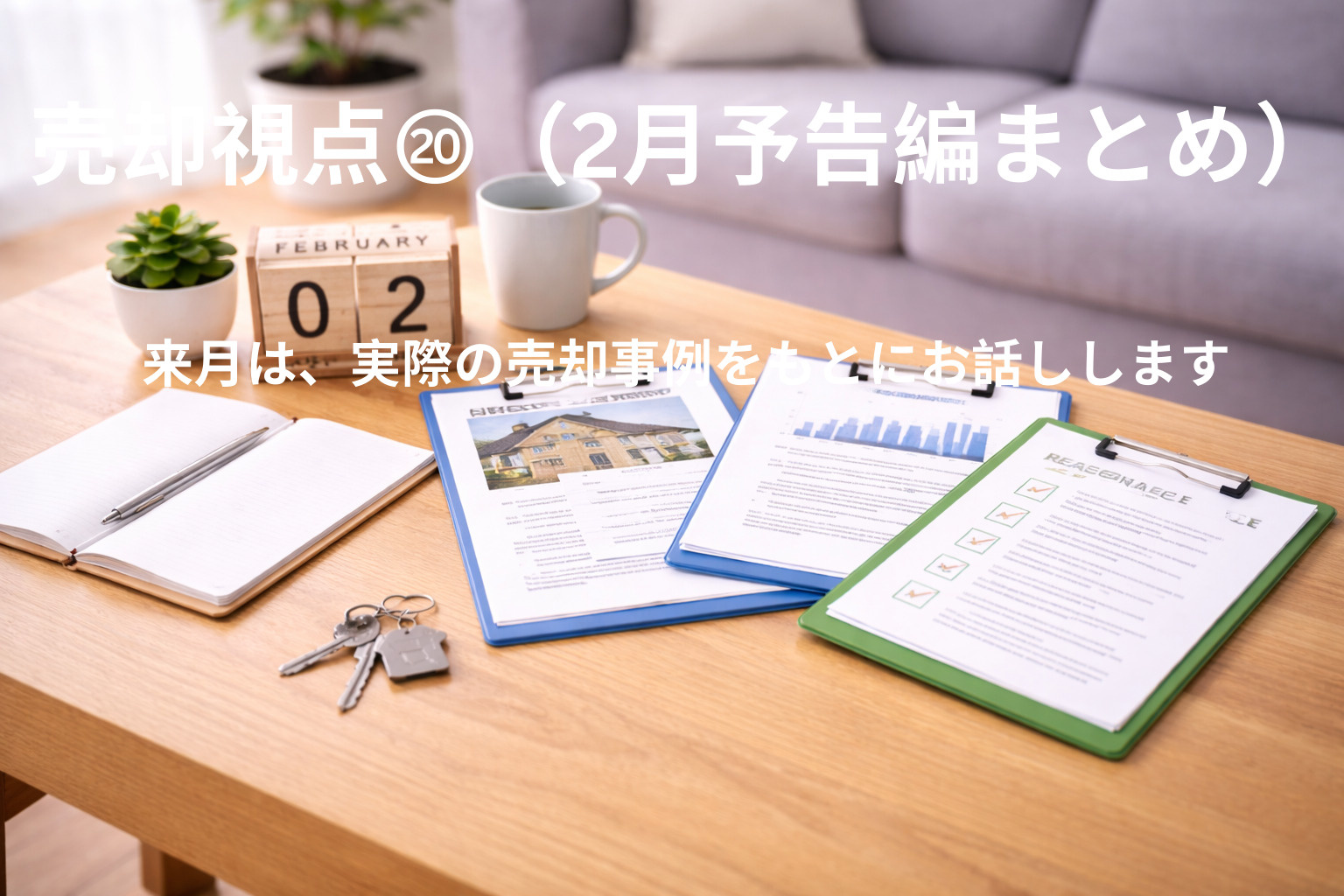 来月は、実際の売却事例をもとにお話ししますの画像