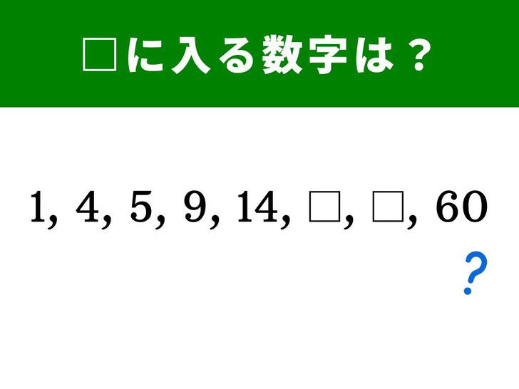 ysys　算数のみ 算数クイズ】1、4、5、9、14に続く数字は?｜大阪市西区の不動産｜ミライエ