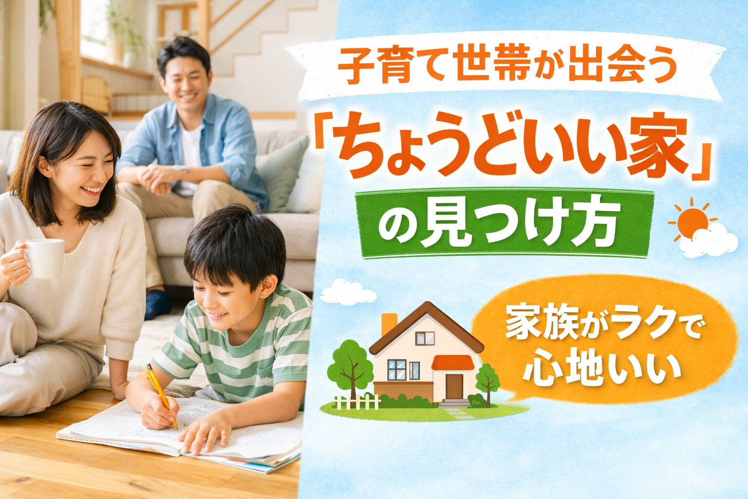子育て世帯が出会う「ちょうどいい家」の見つけ方の画像