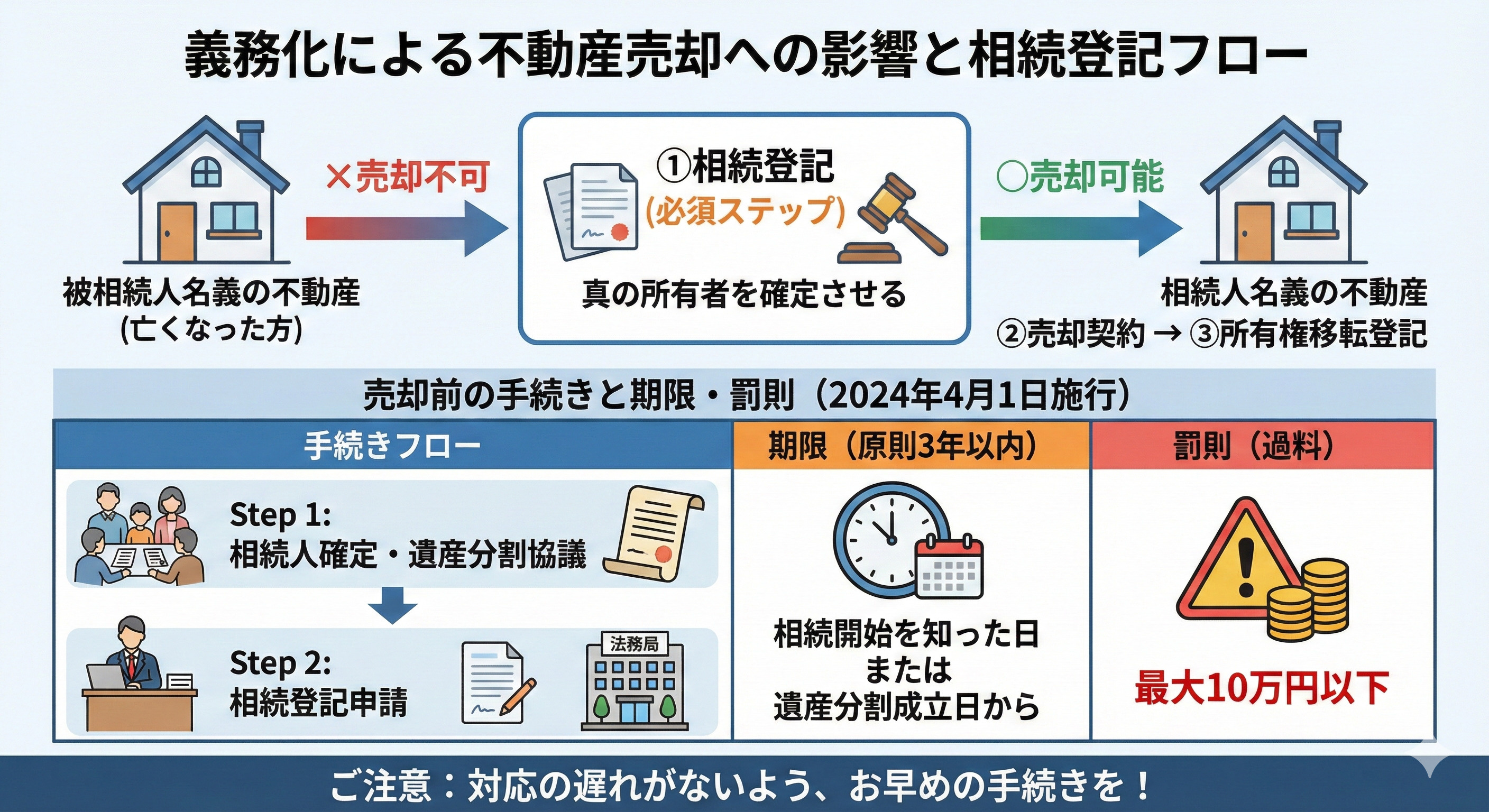 相続登記の義務化で売却影響はどうなる？手続きや注意点を詳しく解説の画像