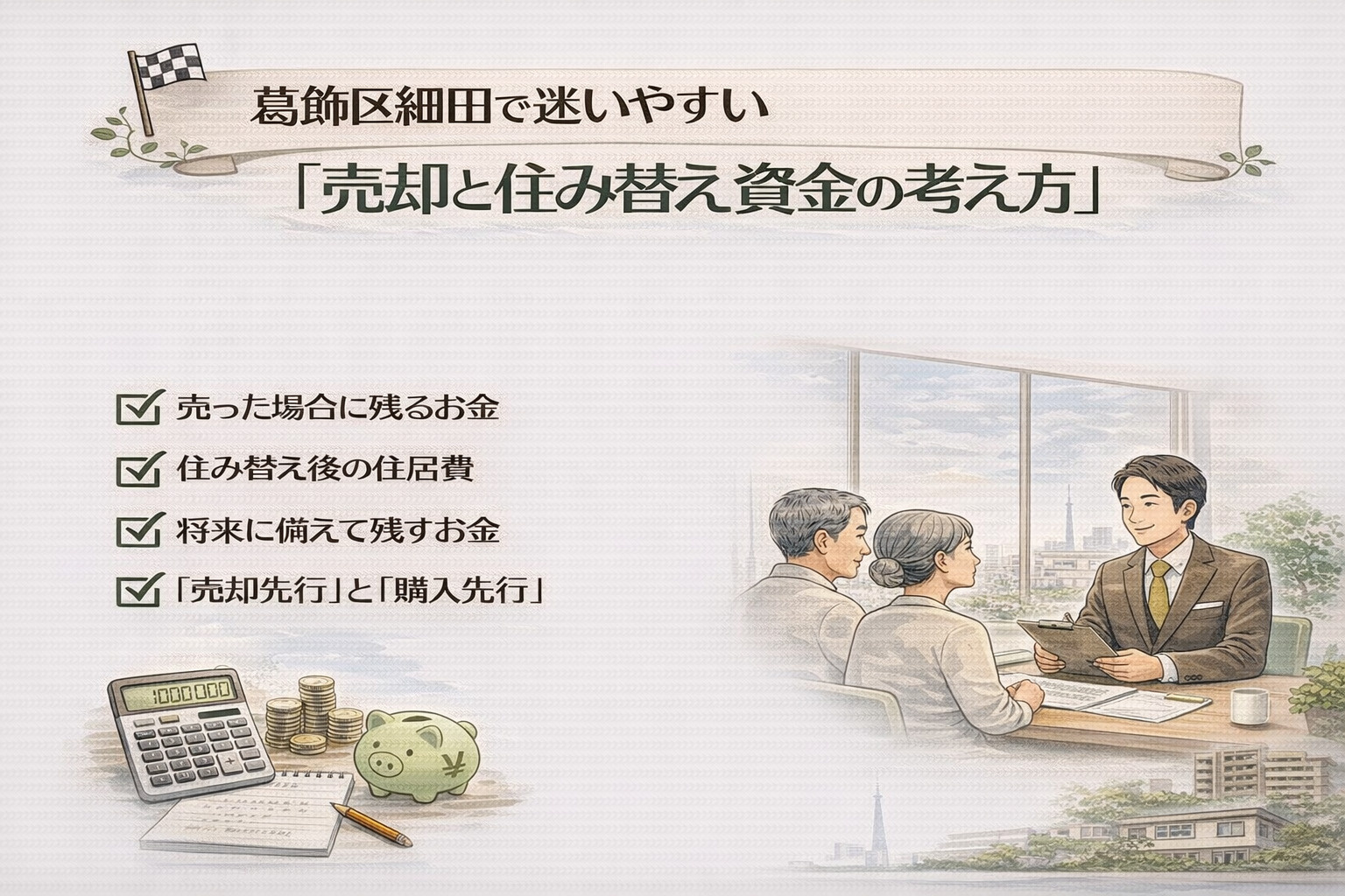 葛飾区細田で住み替え時に迷いやすい売却と資金の考え方