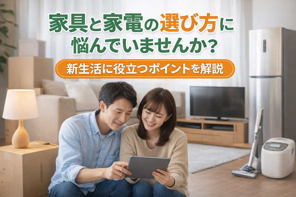 家具と家電の選び方に悩んでいませんか 新生活に役立つポイントを解説の画像