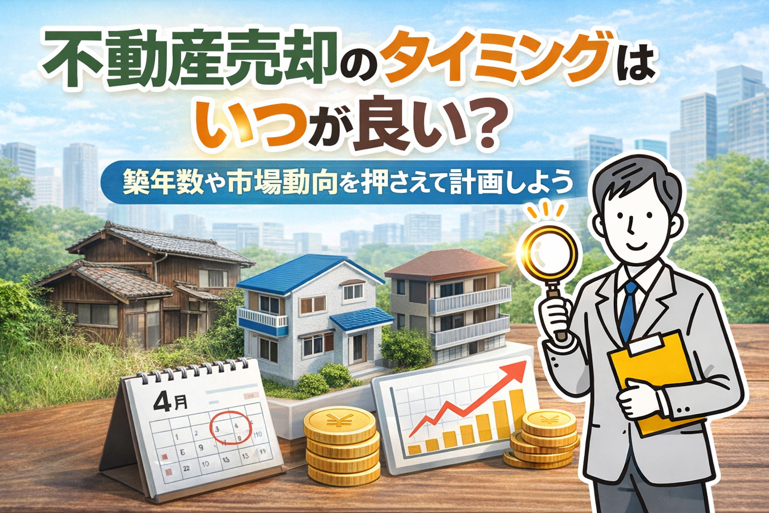 不動産売却のタイミングはいつが良い？築年数や市場動向を押さえて計画しようの画像