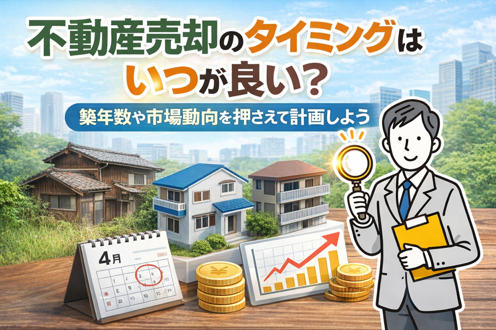 不動産売却のタイミングはいつが良い？築年数や市場動向を押さえて計画しようの画像