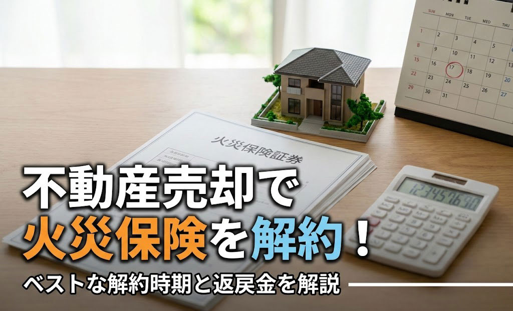 不動産売却で火災保険を解約！ベストな解約時期と返戻金を解説