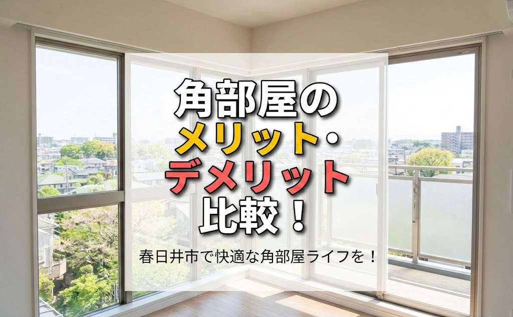 角部屋のメリット・デメリット比較！春日井市で快適な角部屋ライフを！の画像