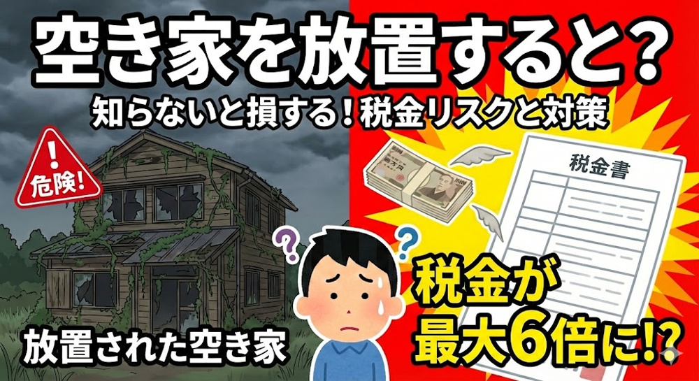 空き家を放置すると税金が6倍に？リスクを下げる対策を紹介の画像
