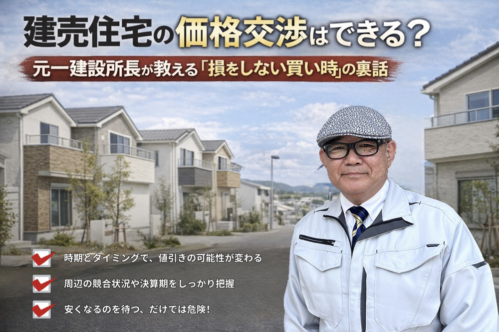 【2026年2月8日】建売住宅の価格交渉はできる？元一建設所長が教える「損をしない買い時」の裏話の画像