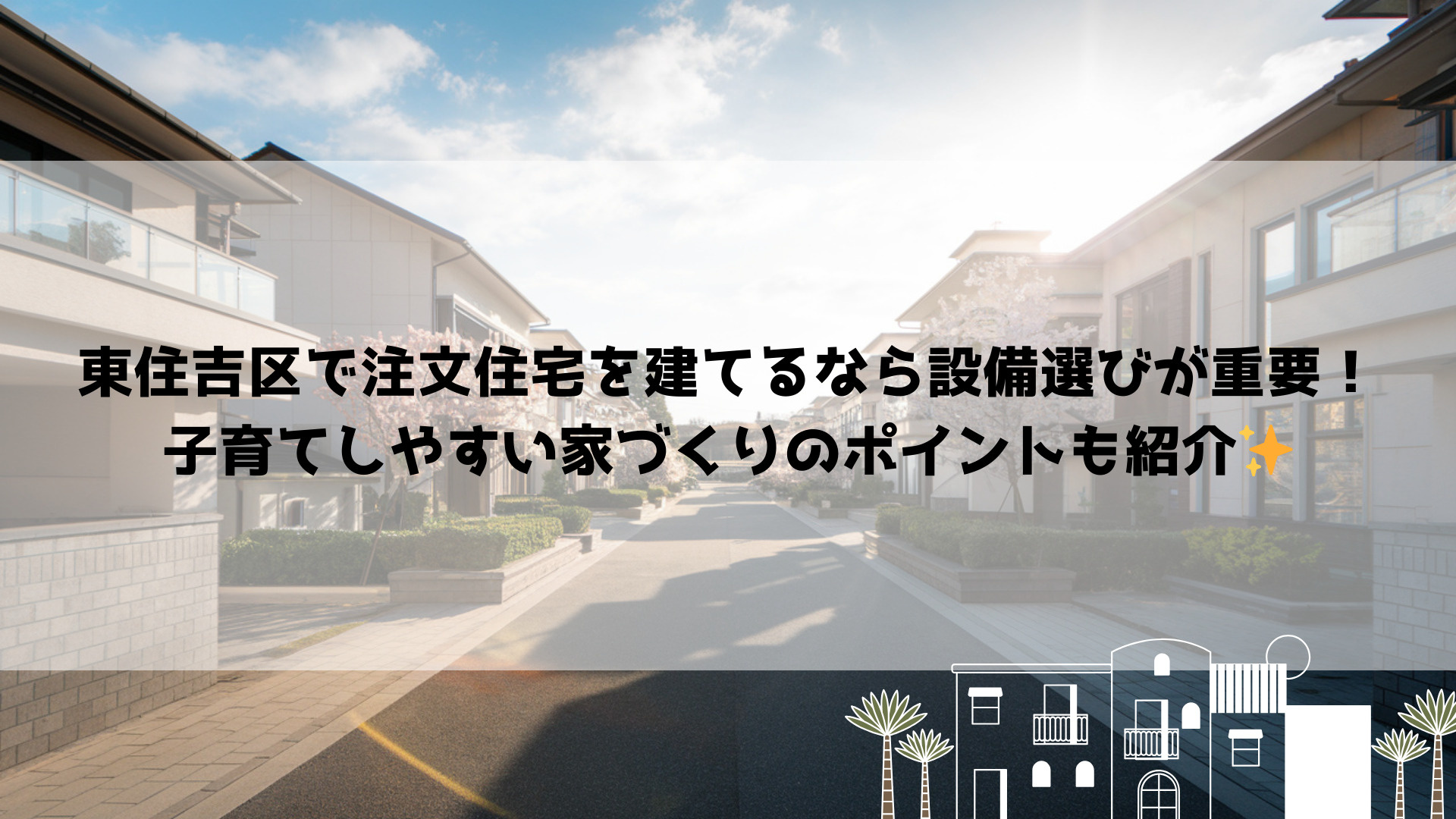 東住吉区で注文住宅を建てるなら設備選びが重要！子育てしやすい家づくりのポイントも紹介の画像