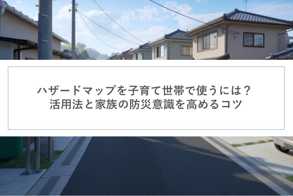 ハザードマップを子育て世帯で使うには？活用法と家族の防災意識を高めるコツの画像