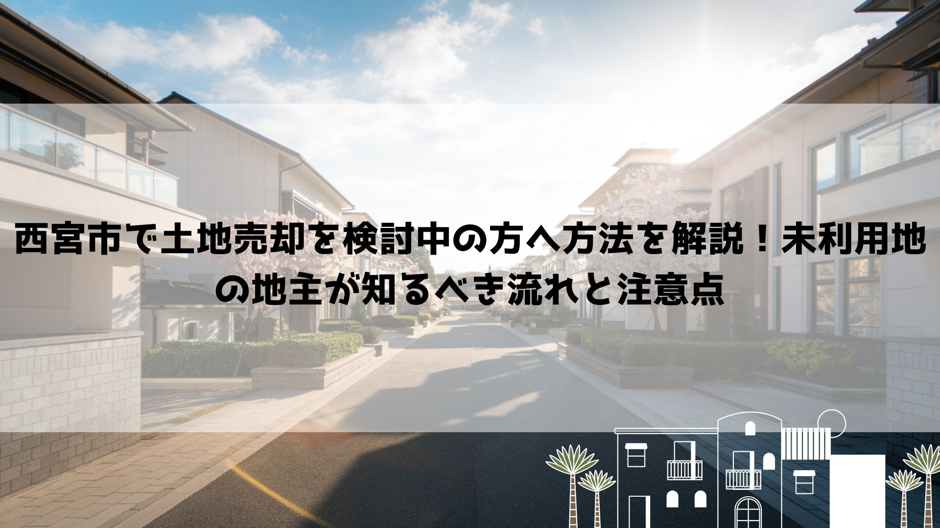 【2026年最新】西宮市で土地売却を検討中の方へ方法を解説！未利用地の地主が知るべき流れと注意点の画像