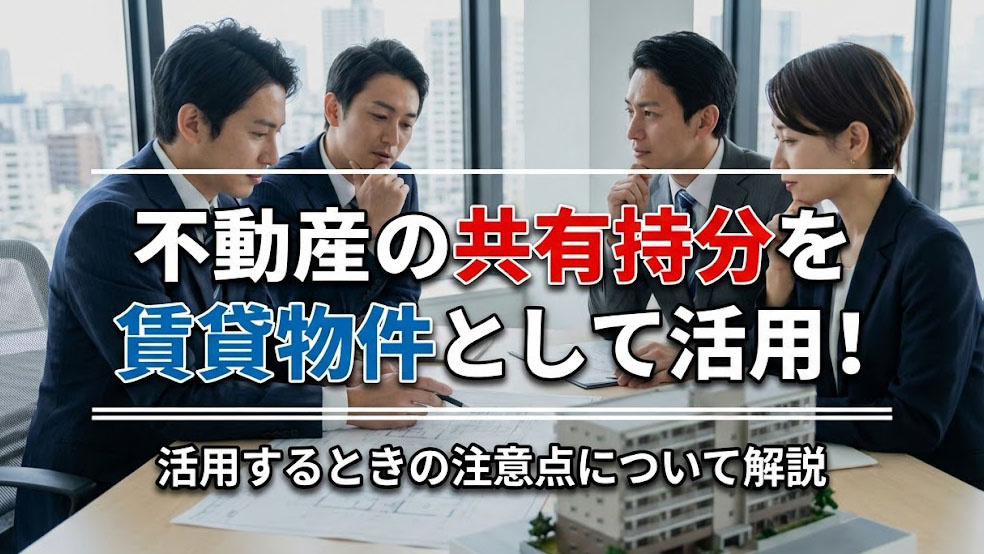 不動産の共有持分を賃貸物件として活用するときの注意点について解説の画像