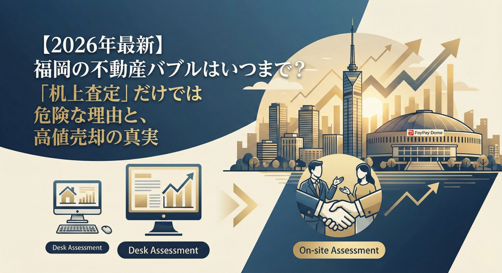 【2026年最新】福岡市の不動産バブルはいつまで？「机上査定」だけでは危険な理由と、高値売却の真実の画像