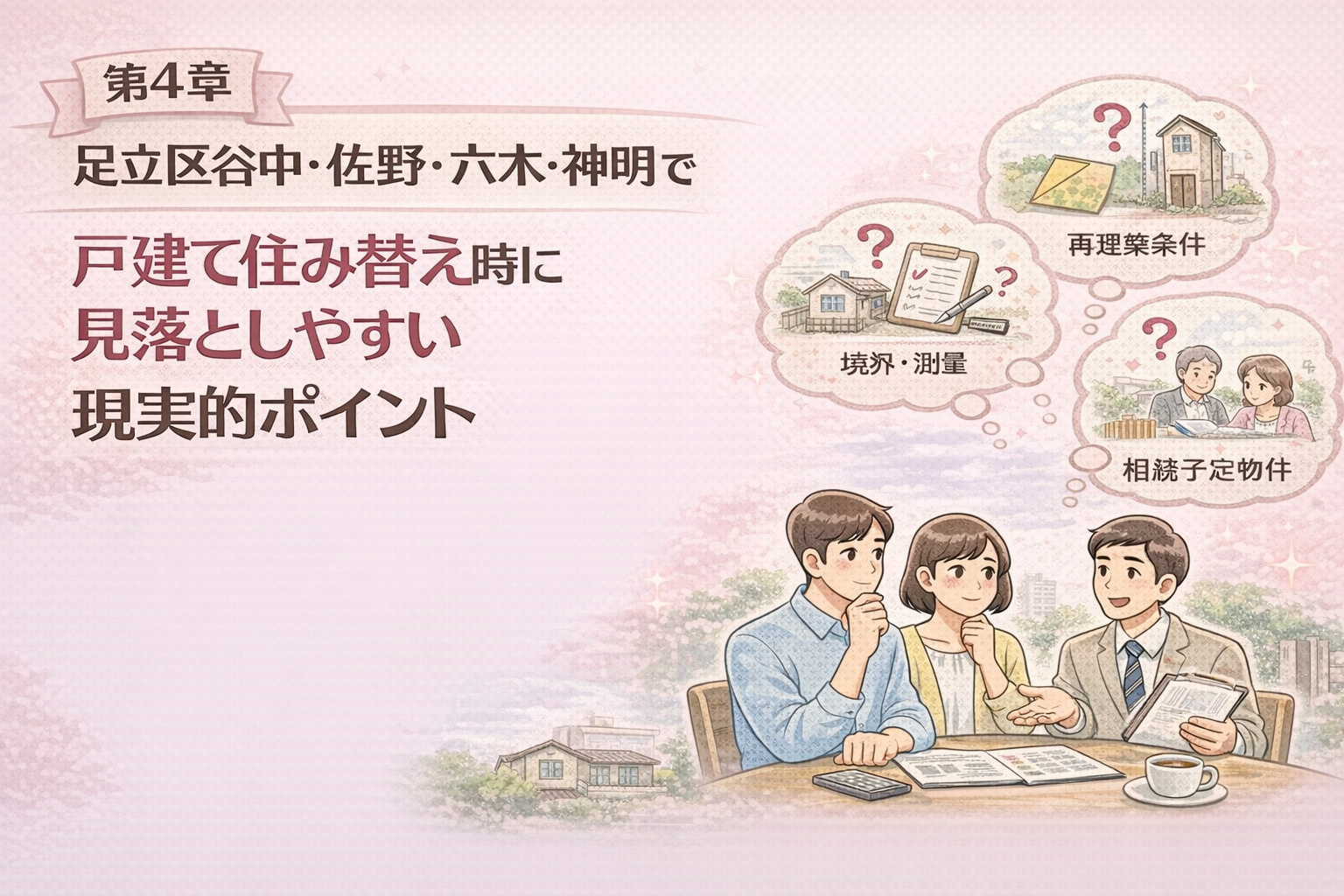 足立区谷中・佐野・六木・神明で戸建て住み替え時に確認すべき現実的ポイント