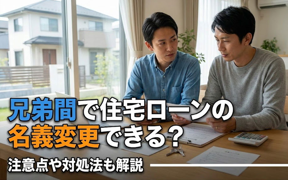 兄弟間で住宅ローンの名義変更できる？注意点や対処法も解説の画像