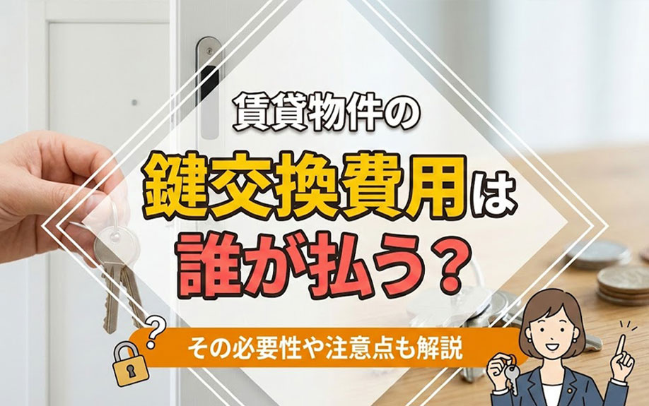 賃貸物件の鍵交換費用は誰が払う？その必要性や注意点も解説の画像
