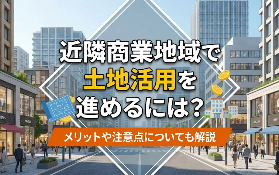 近隣商業地域で土地活用を進めるには？メリットや注意点についても解説