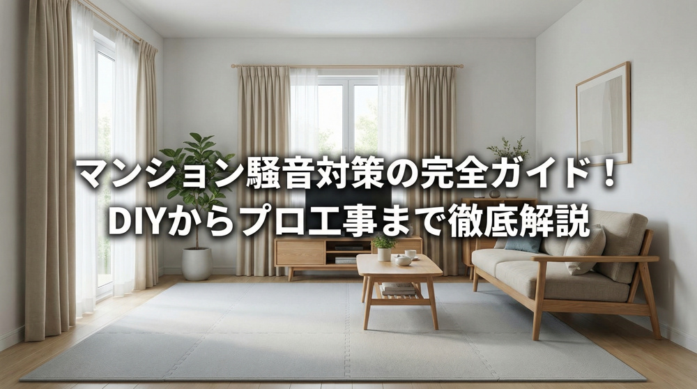 マンション騒音対策の完全ガイド！DIYからプロ工事まで徹底解説の画像