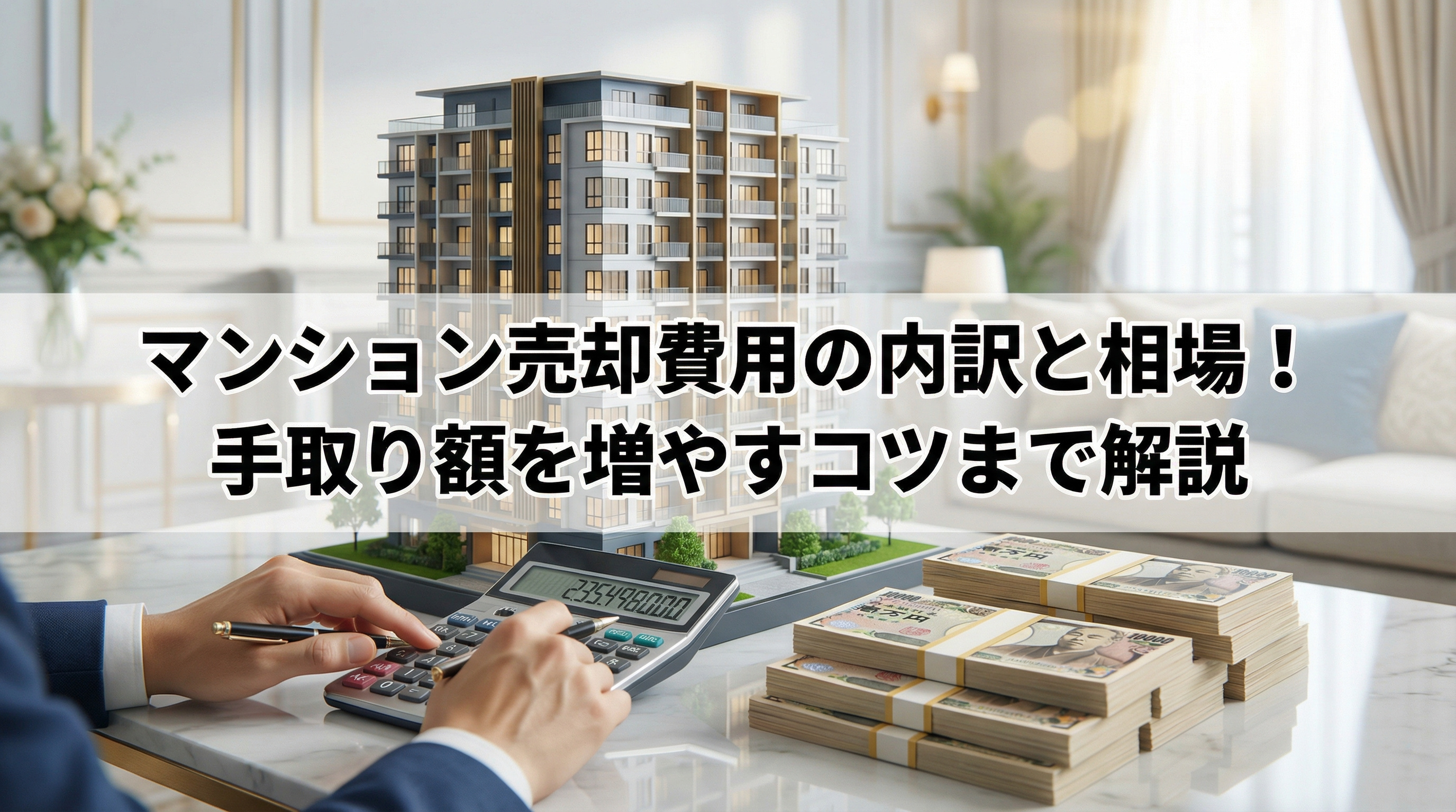 マンション売却費用の内訳と相場！手取り額を増やすコツまで解説の画像