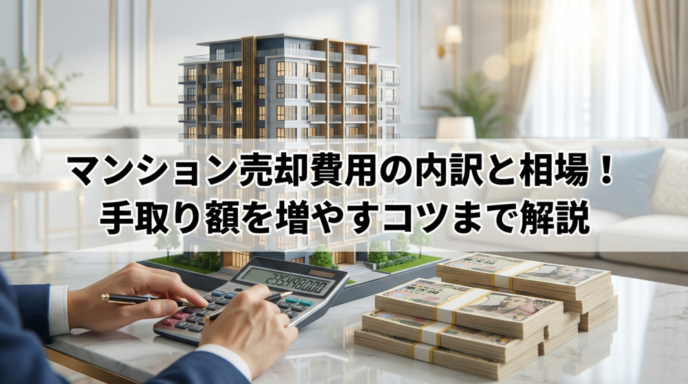 マンション売却費用の内訳と相場！手取り額を増やすコツまで解説の画像