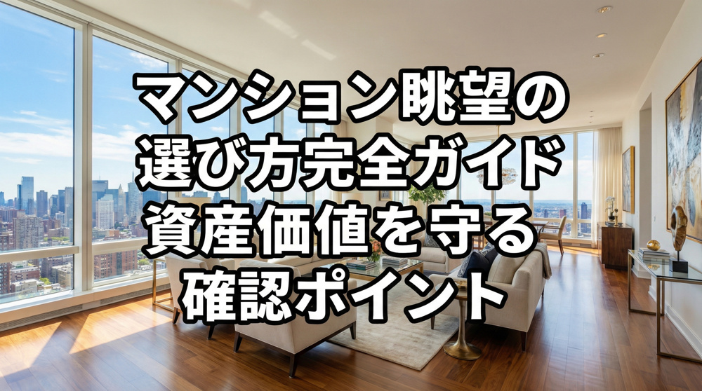 マンション眺望の選び方完全ガイド|資産価値を守る確認ポイントの画像