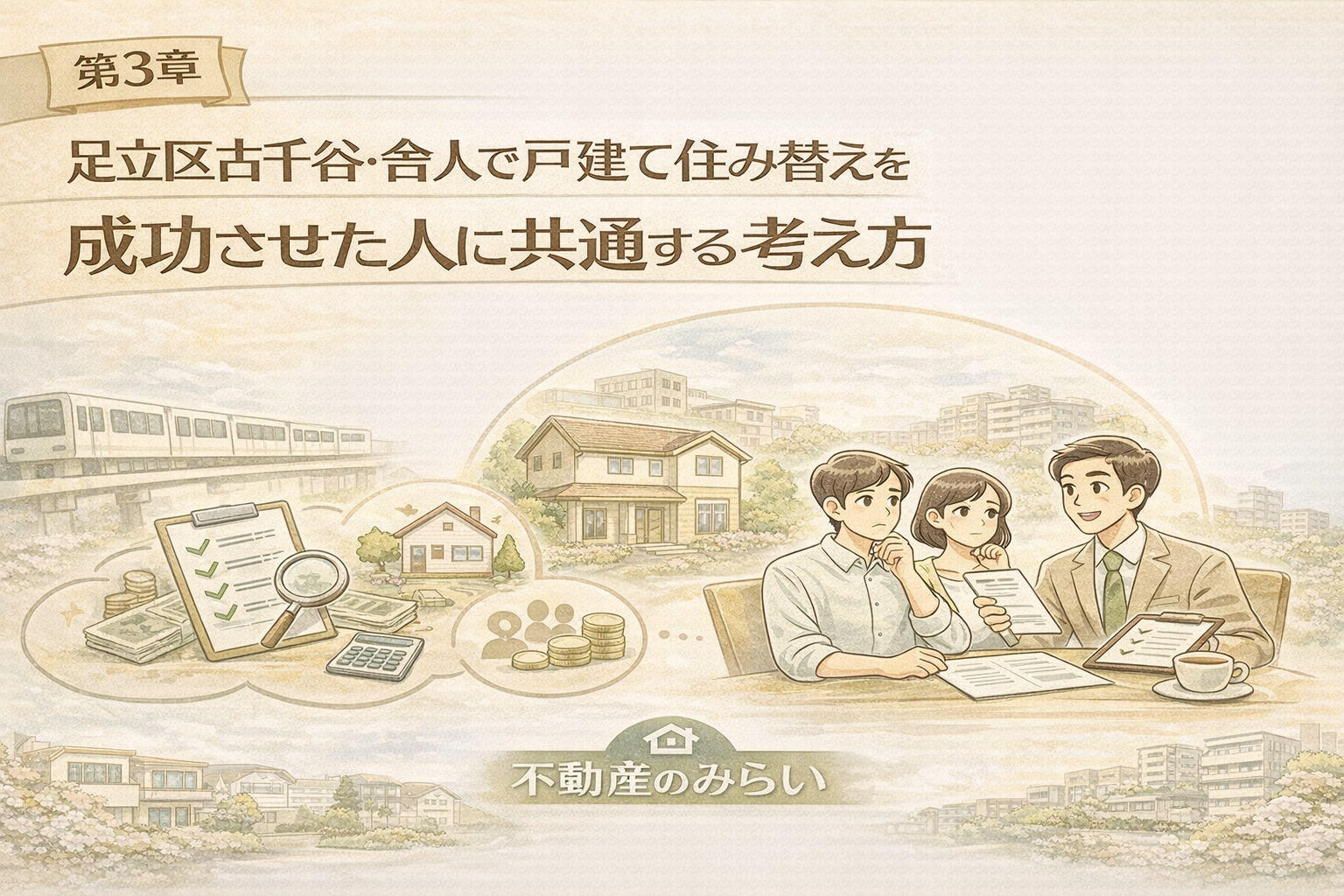 足立区入谷で戸建て売却戦略を考える様子